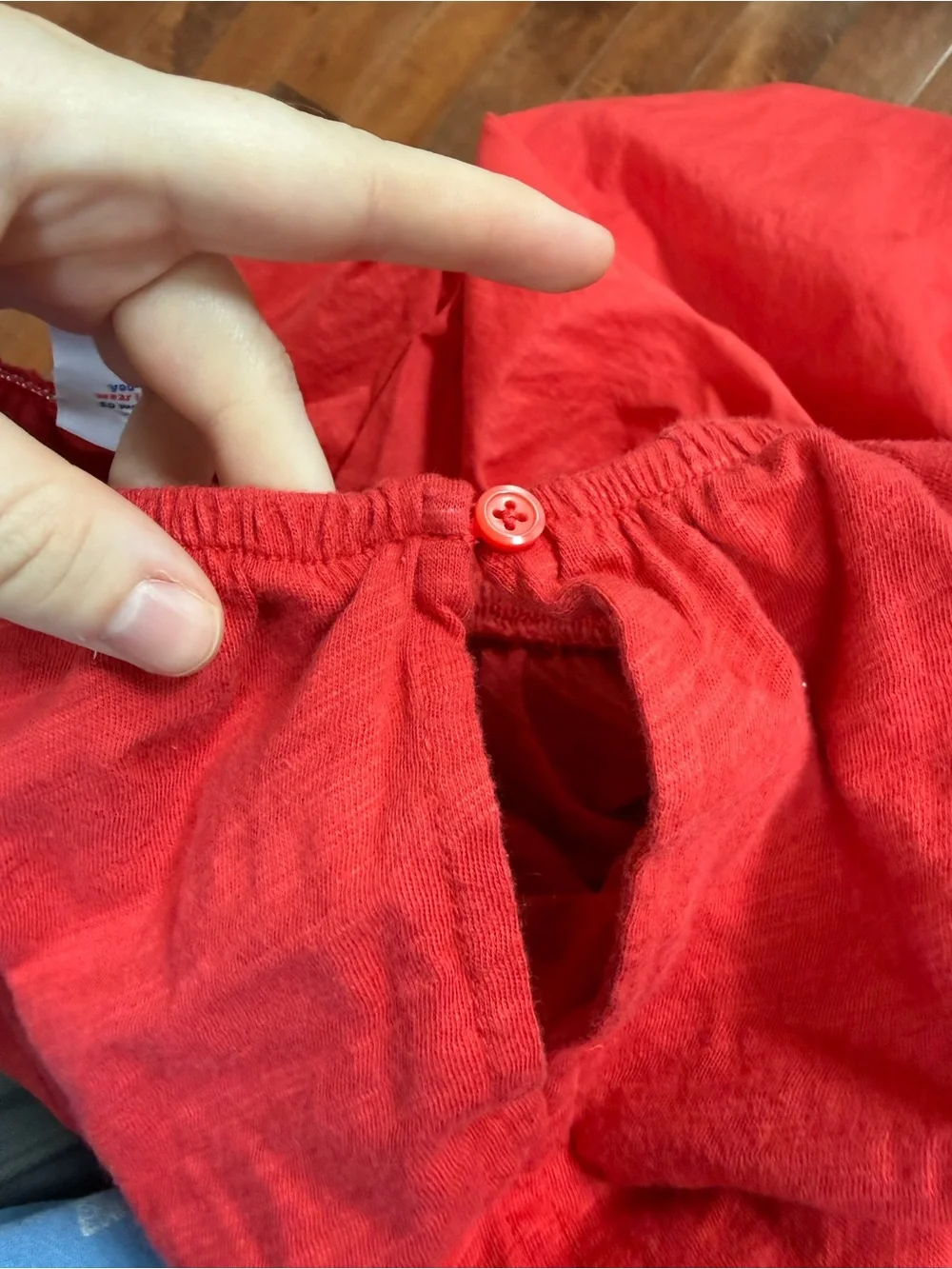 Old Navy Women's Red Puff Sleeve Peasant Blouse, size Medium
